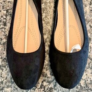 Shupua Women's Round Toe Flat Ballet Flats - Black - Size 9